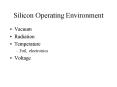 Silicon Operating Environment