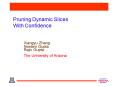 Pruning Dynamic Slices