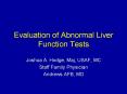 Evaluation of Abnormal Liver Function Tests