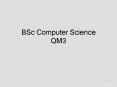 BSc Computer Science QM3