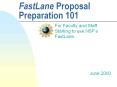FastLane Proposal Preparation 101