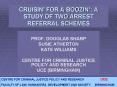 CRUISIN FOR A BOOZIN: A STUDY OF TWO ARREST REFERRAL SCHEMES