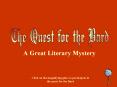 A Great Literary Mystery