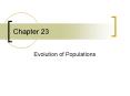 Evolution of Populations