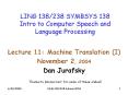 LING 138238 SYMBSYS 138 Intro to Computer Speech and Language Processing