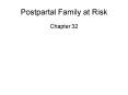Postpartal Family at Risk