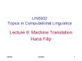 LIN6932 Topics in Computational Linguistics