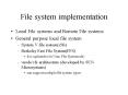 File system implementation