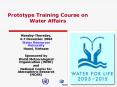 Prototype Training Course on Water Affairs