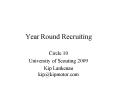 Year Round Recruiting