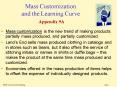 Mass Customization and the Learning Curve Appendix 9A