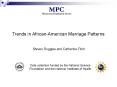Trends in AfricanAmerican Marriage Patterns