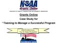 Department of Commerce National Oceanic and Atmospheric Administration Grants Online Case Study for