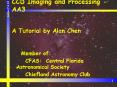 CCD Imaging and Processing AA3
