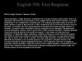 English 300: First Response
