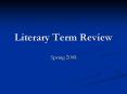 Literary Term Review