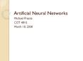 Artificial Neural Networks