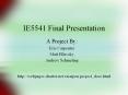 IE5541 Final Presentation