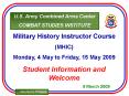 Military History Instructor Course