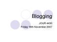 Blogging