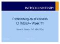 Establishing an eBusiness CITM360 