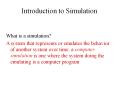 Introduction to Simulation