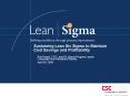 Sustaining Lean Six Sigma to Maintain Cost Savings and Profitability