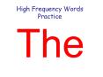 High Frequency Words Practice