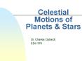 Celestial Motions of Planets