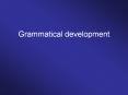 Grammatical development