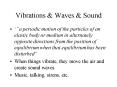 Vibrations