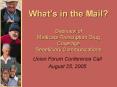 Whats in the Mail Overview of Medicare Prescription Drug Coverage Beneficiary Communications
