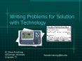 Writing Problems for Solution with Technology