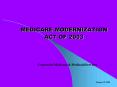 MEDICARE MODERNIZATION ACT OF 2003