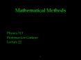 Mathematical Methods