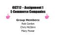 4ICT12 Assignment 1 ECommerce Companies