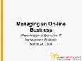 Managing an Online Business
