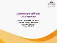 Clostridium difficile: An overview