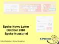 Speke News Letter October 2007 Speke Nuusbrief