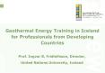 Geothermal Energy Training in Iceland for Professionals from Developing Countries