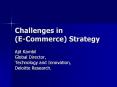 Challenges in (E-Commerce) Strategy