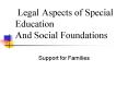 Legal Aspects of Special Education And Social Foundations