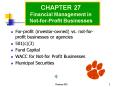 Forprofit investorowned vs. notforprofit businesses or agencies