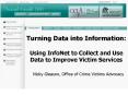 Turning Data into Information: Using InfoNet to Collect and Use Data to Improve Victim Services