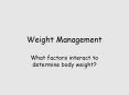 Weight Management