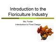 Introduction to the Floriculture Industry