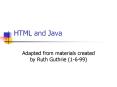 HTML and Java