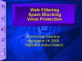 Web Filtering Spam Blocking Virus Protection