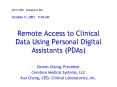Remote Access to Clinical Data Using Personal Digital Assistants PDAs