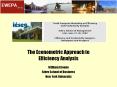 The Econometric Approach to Efficiency Analysis